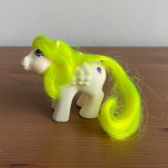 MY LITTLE PONY G1 BABY SURPRISE PEGASUS PURPLES EYES & GLITTER BALLOONS Flaws - Picture 2 of 4